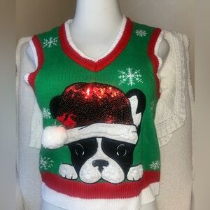 Green Christmas Sweater Vest size small